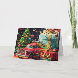 Carte Vintage Car Christmas