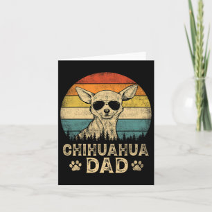 Carte Vintage Chihuahua Papa Amoureux de les chiens Père