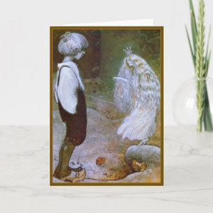 Carte Vintage Child and Faerie Drawing