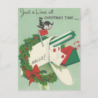 Carte Vintage Christmas Bird Card