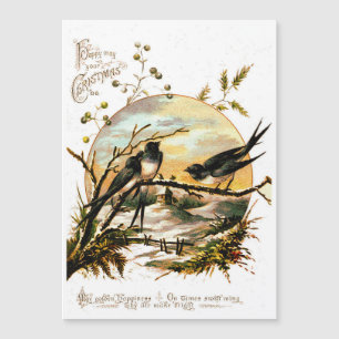 Carte Vintage Christmas Birds
