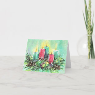 Carte Vintage Christmas Candles