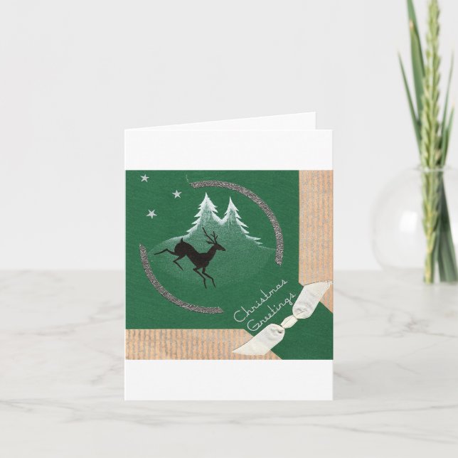 Carte Vintage Christmas Deer (Devant)
