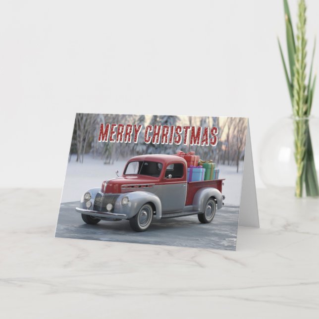 Carte Vintage Christmas Ride (Devant)