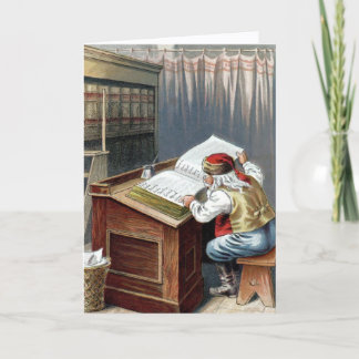 Carte Vintage Christmas, Saint Nicholas Naughty or Nice 