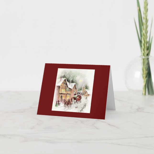 Carte Vintage Christmas Visit (Devant)