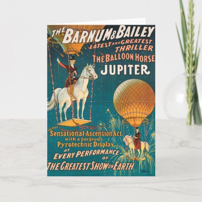 Carte Vintage : cirque Barnum & Bailey - (Devant)
