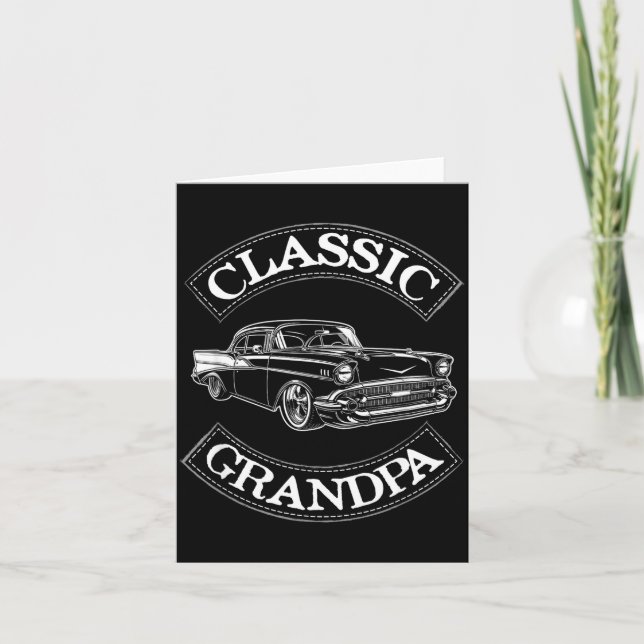Carte Vintage Clic Car Funny Grandpa  (Devant)