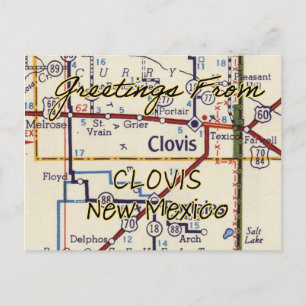 Carte Vintage Clovis NM