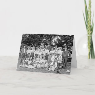 Carte Vintage - Clowns de Réunion Familiale,