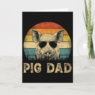 Carte Vintage Cochon Papa Amoureux de Cochons Fête des P