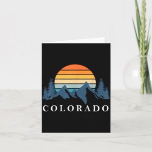 Carte Vintage Colorado montagne randonnée camping été