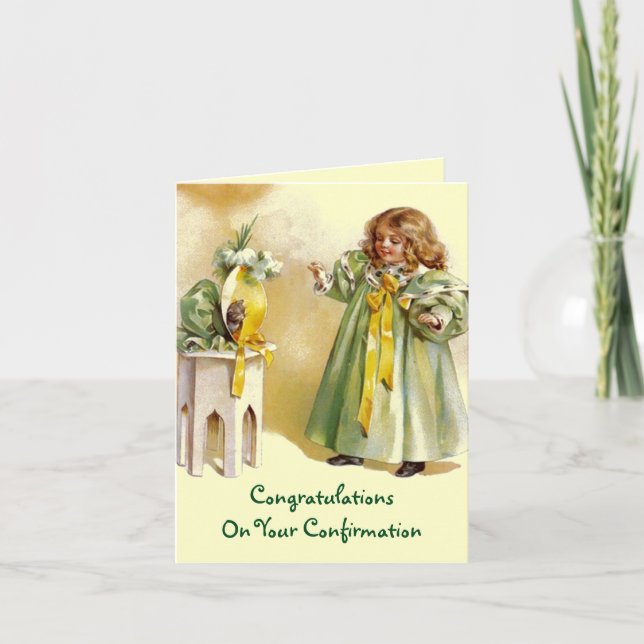 Carte Vintage Confirmation Félicitations Sm Note Card (Devant)