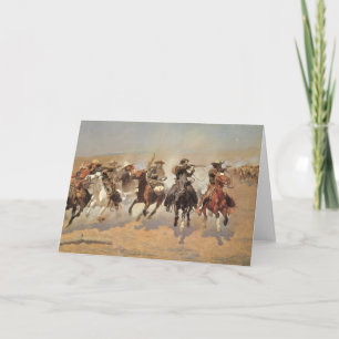 Carte Vintage Cowboys, une touche pour le bois par Remin