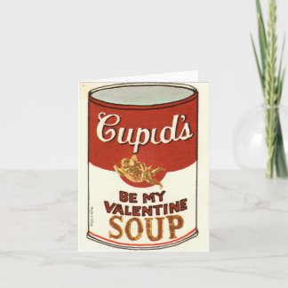 Carte Vintage Cupid Soup Valentine