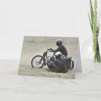 Carte Vintage dames sidecar grimaçant anniversaire