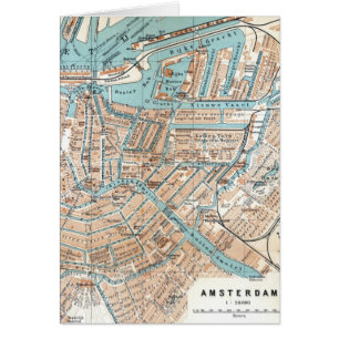 Carte vintage d'Amsterdam (1905)