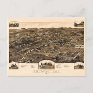 Carte vintage d'Anniston, Alabama (1887)