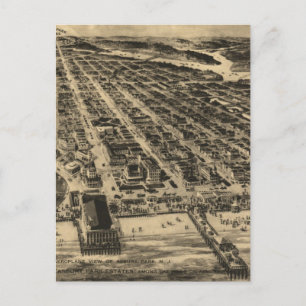 Carte vintage de Asbury Park NJ (1910)