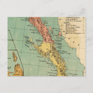 Carte vintage de Basse-Californie (1899)