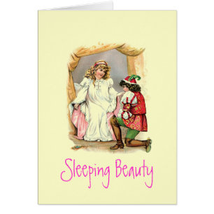 Carte vintage de beauté de sommeil
