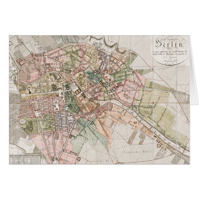 Carte vintage de Berlin (1811) (Devant horizontal)