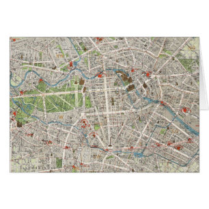 Carte vintage de Berlin Allemagne (1905)