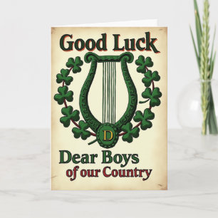 Carte vintage de bonne chance irlandaise