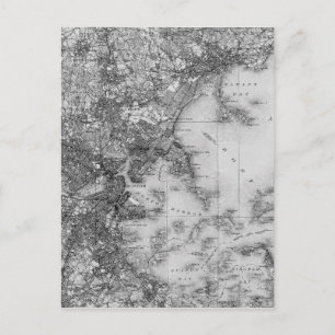Carte Vintage de Boston
