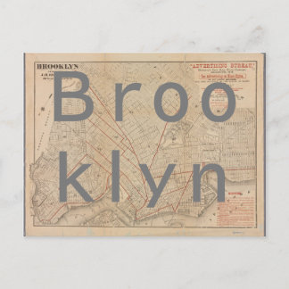 Carte vintage de Brooklyn