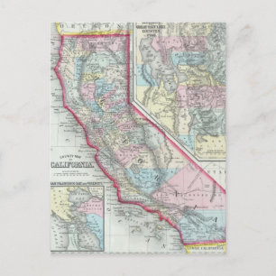 Carte vintage de Californie (1860)
