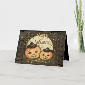 Carte vintage de citrouille de Halloween