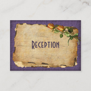 Carte vintage de clôture de réception - pourpre