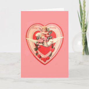 Carte vintage de coeur de Valentine