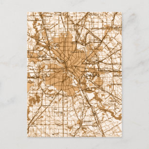 Carte Vintage de Dallas