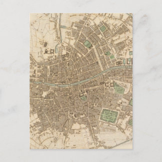 Carte vintage de Dublin (1836)