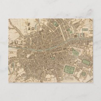 Carte vintage de Dublin (1836)