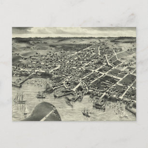 Carte vintage de Edgartown MA (1886)