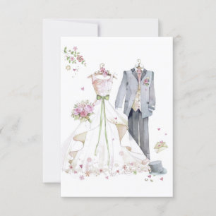 carte vintage de faire-part de mariage