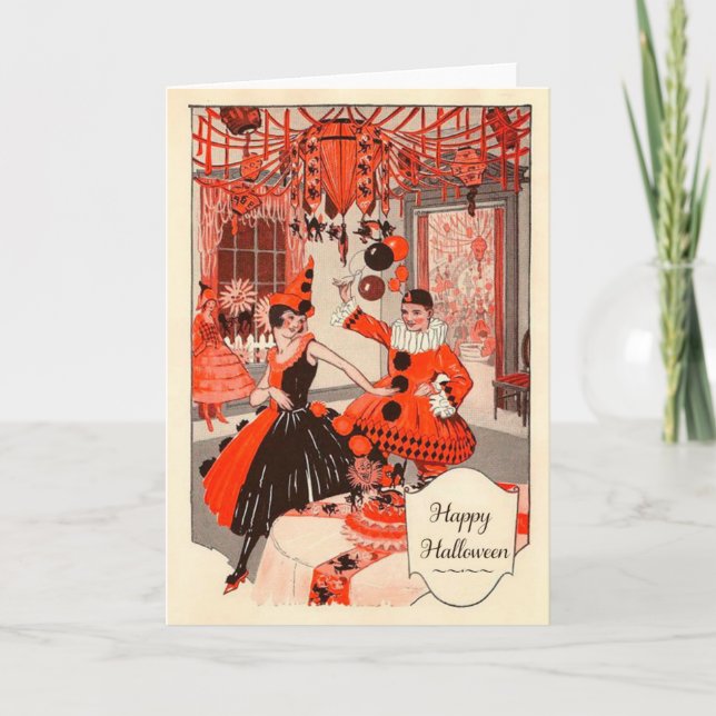 Carte vintage de Halloween, Circa 1920 (Devant)