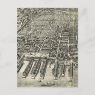 Carte vintage de Hoboken NJ (1904)