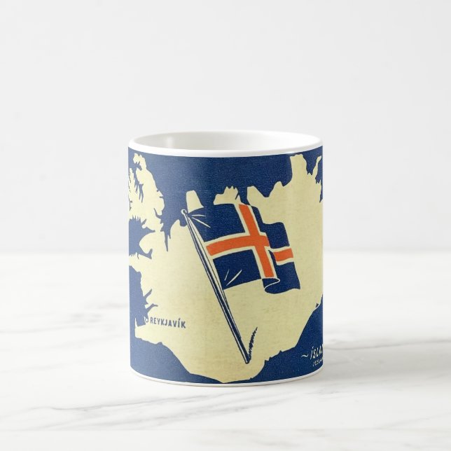 Carte vintage de IceLand Mug (Centre)
