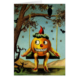 Carte vintage de Jack O'Lantern Halloween