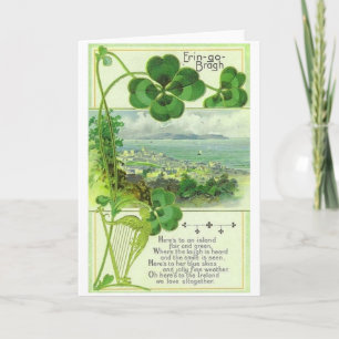 Carte vintage de jour d'Emerald Isle St Patrick