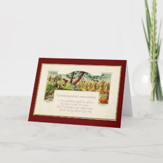 Carte vintage de Joyeux Joyeux Thanksgiving