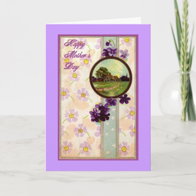 Carte vintage de la fête des mères (Devant)