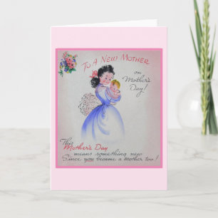 Carte vintage de la fête des mères pour la nouvell