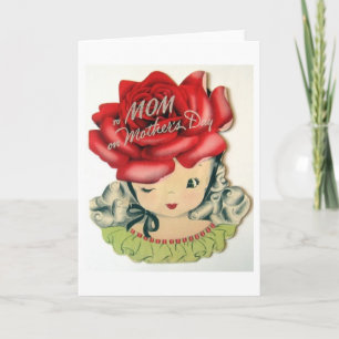 Carte vintage de la fête des mères pour maman