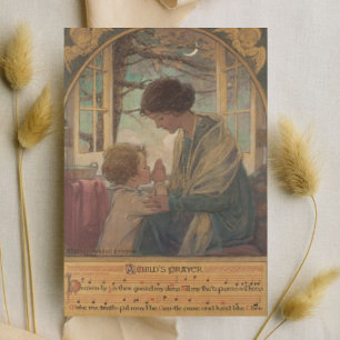 Carte vintage de la fête des mères religieuses