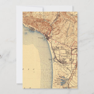 Carte Vintage de la plage de Pismo